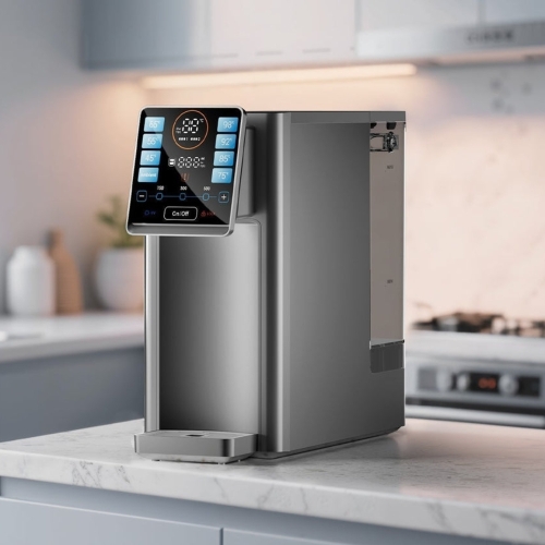 Hydrofast W100 Purificateur d'eau pour comptoir – 8 températures, filtration 6 étapes RO + UV, réservoir 4 L