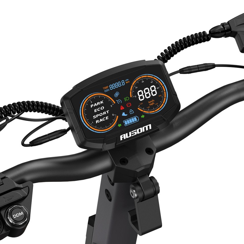 Trottinette électrique Ausom L2 Max à double moteur - Prise EU  Gris foncé 