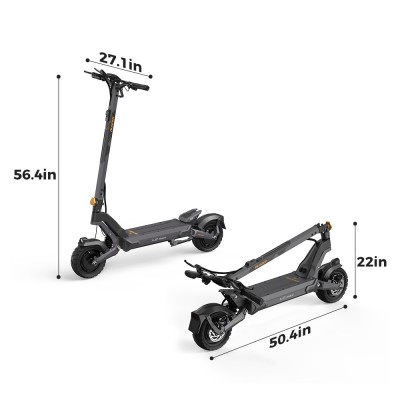 Trottinette électrique Ausom L2 Max à double moteur - Prise EU  Gris foncé 