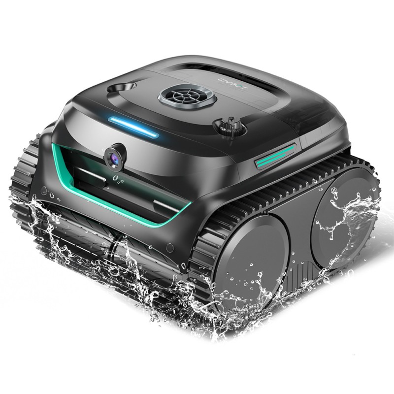 WYBOT C2 Vision Robot Aspirateur de Piscine Sans Fil  Détection de Débris avec Caméra IA  Nettoyage Complet 8-en-1  Filtrati