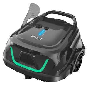 WYBOT A1 Robot de Piscine Sans Fil, Surface 100m², Autonomie 120min, Charge 2,5h, Double Filtration