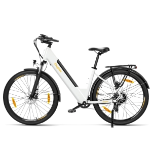 Eleglide T1 ST Vélo Électrique, Batterie Amovible 468 Wh, Autonomie 100 km, Vitesse 25km/h, 7 Vitesses Shimano, Blanc