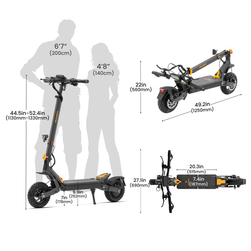 Trottinette électrique Ausom L1 prise EU version ABE 48V20 8Ah 500W