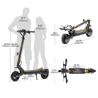 Trottinette électrique Ausom L1 prise EU version ABE 48V20 8Ah 500W