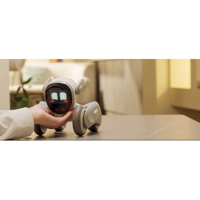 Loona EPP3.0 Chien Robot IA GPT-4o - Contrôle Vocal/Gestuel, Interaction Enfant, Moniteur Domestique, Multilingue-Blanc