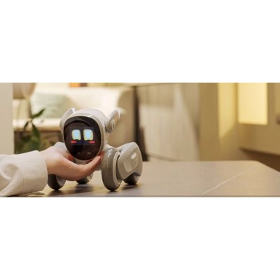 Loona EPP3.0 Chien Robot IA GPT-4o - Contrôle Vocal/Gestuel, Interaction Enfant, Moniteur Domestique, Multilingue-Blanc
