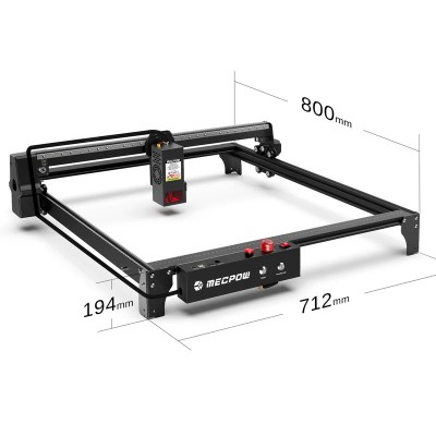 Mecpow X5 Pro 33 W Graveur Laser Coupeur | Zone de Gravure 600*600 mm | Vitesse 28000 mm/min | Pompe à Air Automatique
