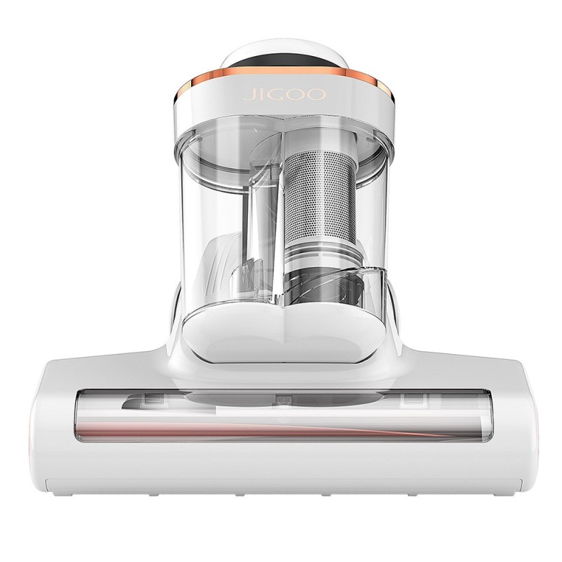 JIGOO J300 Nettoyeur intelligent à double brosse pour acariens avec aspiration de 13KPa  capteur d'acariens  brosse métalliqu