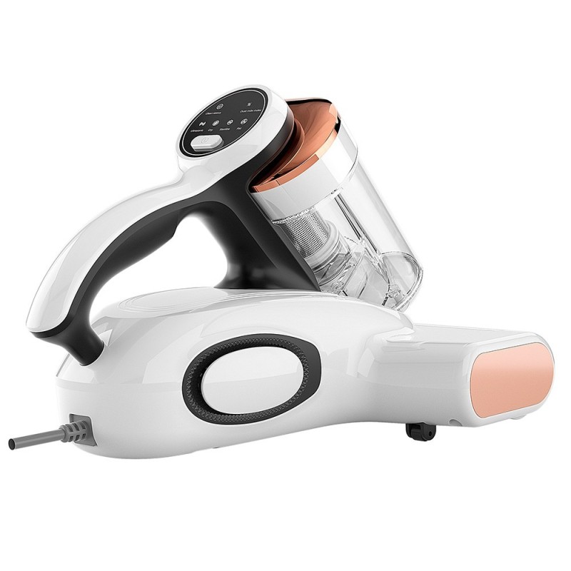 JIGOO J300 Nettoyeur intelligent à double brosse pour acariens avec aspiration de 13KPa  capteur d'acariens  brosse métalliqu