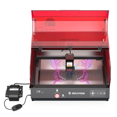 Mecpow X4 Pro 22W Graveur Laser Coupeur | FDA Classe1 Fermé Intégral | Caméra Intégrée | Pompe à Air Automatique | Zone 410×400m