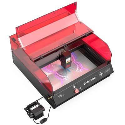 Mecpow X4 Pro 22W Graveur Laser Coupeur | FDA Classe1 Fermé Intégral | Caméra Intégrée | Pompe à Air Automatique | Zone 410×400m 2