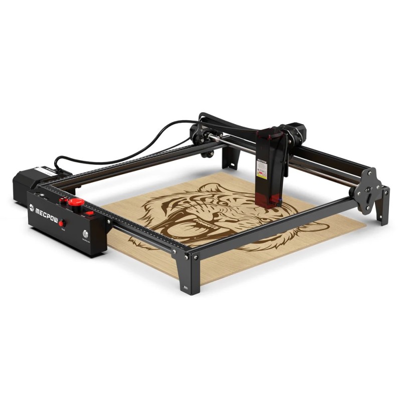 Mecpow X3 Pro Graveur Laser 10W avec Air Assist, Surface 410 × 400 mm, Haute Précision pour Bois et Acrylique