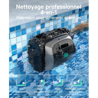 WYBOT C1 Nettoyeur de piscine robotisé sans fil  autonomie de 150 minutes  escalade des murs  planification intelligente