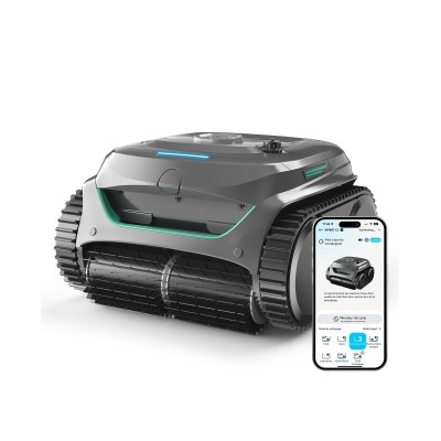 WYBOT C2 Robot de piscine sans fil – Nettoyage parois & ligne d'eau, double filtration, 180 min d'autonomie