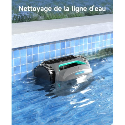 WYBOT C2 Robot de piscine sans fil – Nettoyage parois & ligne d'eau, double filtration, 180 min d'autonomie