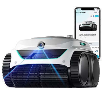 WYBOT C2 Vision Robot de piscine sans fil – Caméra IA, 8 modes, 180 min d'autonomie, double filtration