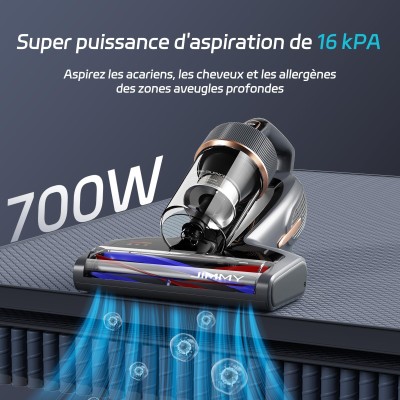 JIMMY BX7 Pro Max Aspirateur anti-acariens – 550 W, chaleur graphène 65°C, UV