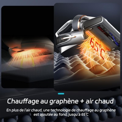 JIMMY BX7 Pro Max Aspirateur anti-acariens – 550 W, chaleur graphène 65°C, UV