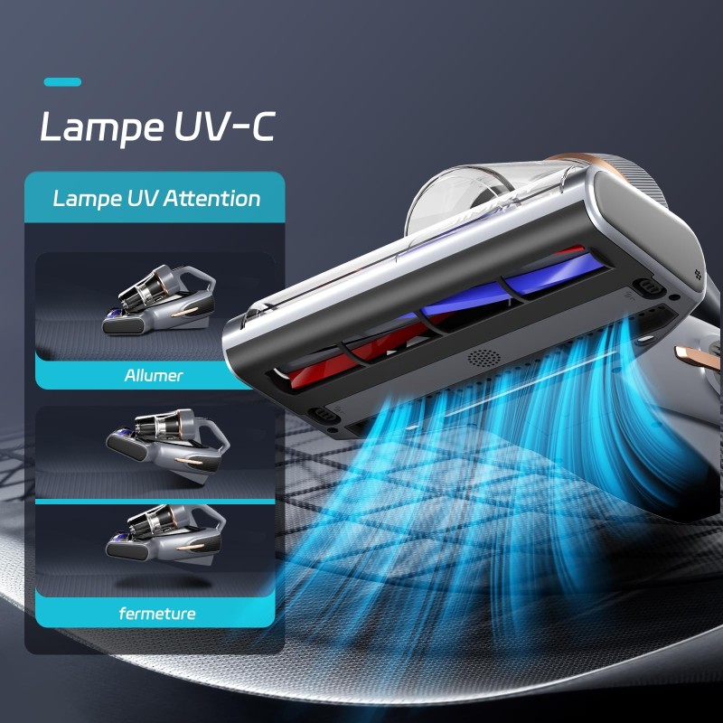 JIMMY BX7 Pro Max Aspirateur anti-acariens – 550 W, chaleur graphène 65°C, UV