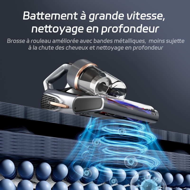 JIMMY BX7 Pro Max Aspirateur anti-acariens – 550 W, chaleur graphène 65°C, UV