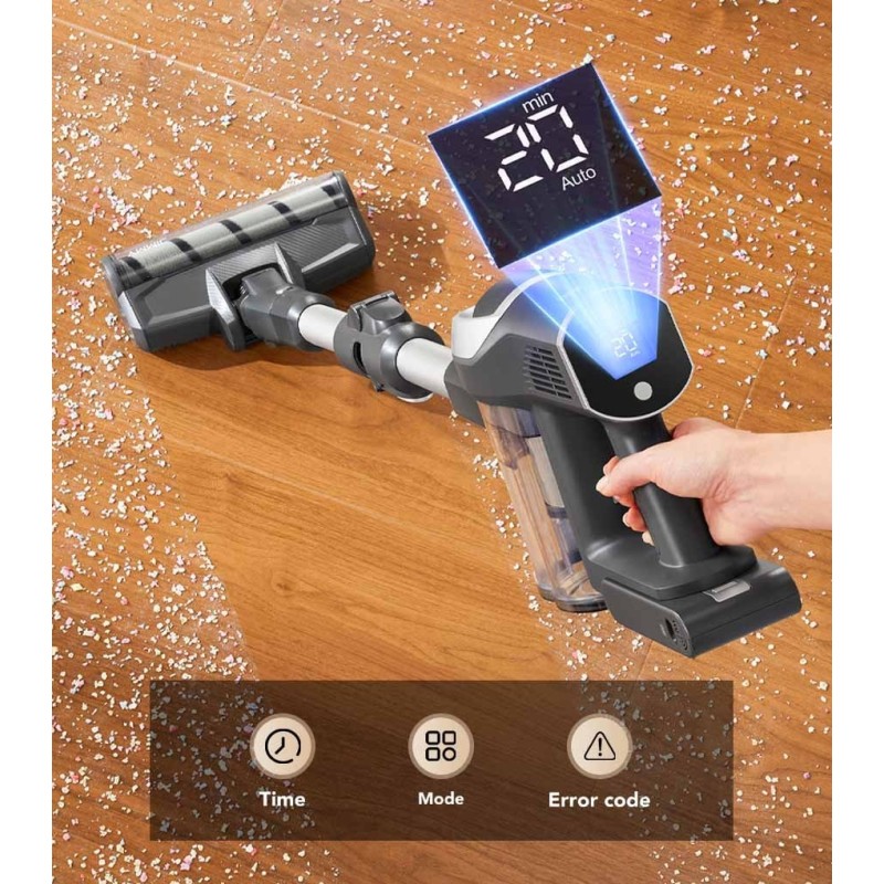 JIMMY JV9 Pro Aqua Aspirateur sans fil, puissance d'aspiration de 160 AW, autonomie jusqu'à 65 minutes