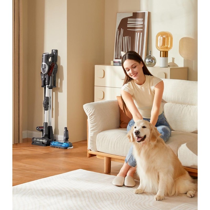 JIMMY JV9 Pro Aqua Aspirateur sans fil, puissance d'aspiration de 160 AW, autonomie jusqu'à 65 minutes
