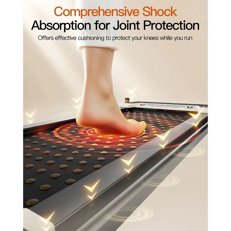 Tapis roulant pliable double face Akluer 520A-B avec poignée  moteur silencieux de 2 5 CV  vitesse maximale de 4 MPH  capacité d