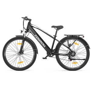 Touroll J1 Vélo électrique, Pneus 27.5", Moteur 45N.M, Batterie 561.6Wh, Vitesse 25km/h, Autonomie 100km, Noir