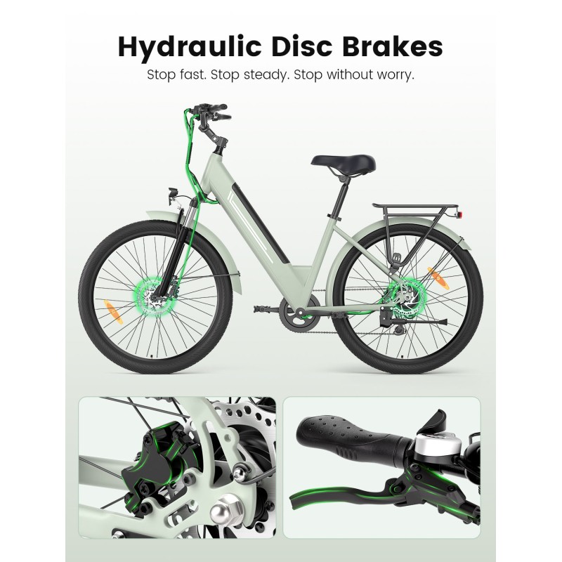 Vélo électrique J1 Pro avec prise EU  frein hydraulique  250W  36V15 6AH