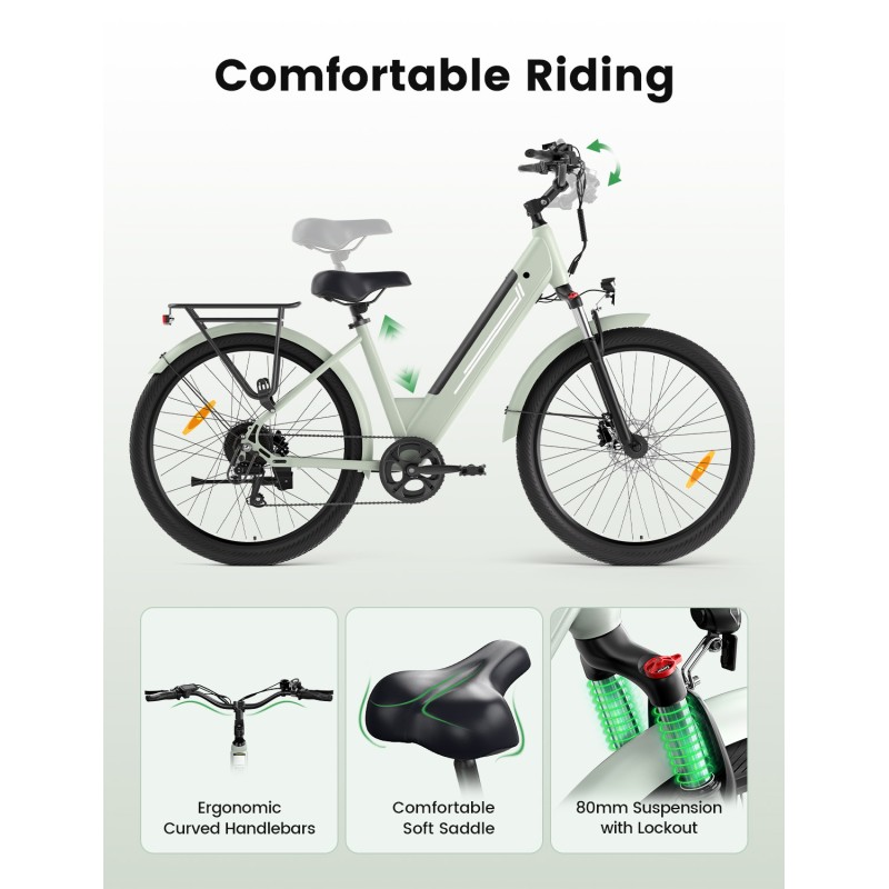 Vélo électrique J1 Pro avec prise EU  frein hydraulique  250W  36V15 6AH