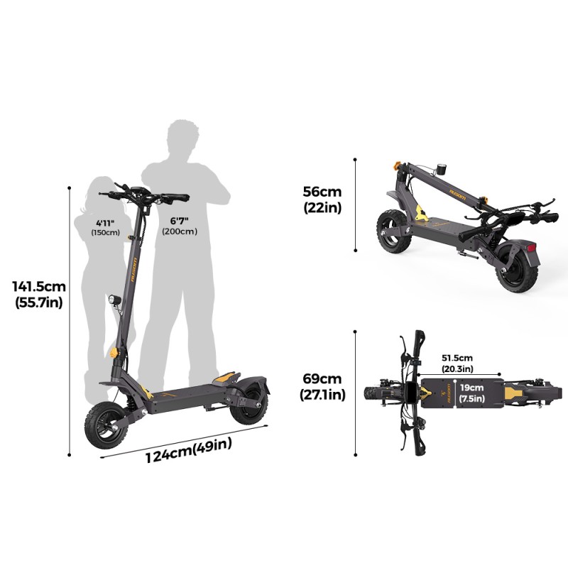 Trottinette électrique Ausom L1 avec prise EU