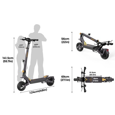 Trottinette électrique Ausom L1 avec prise EU