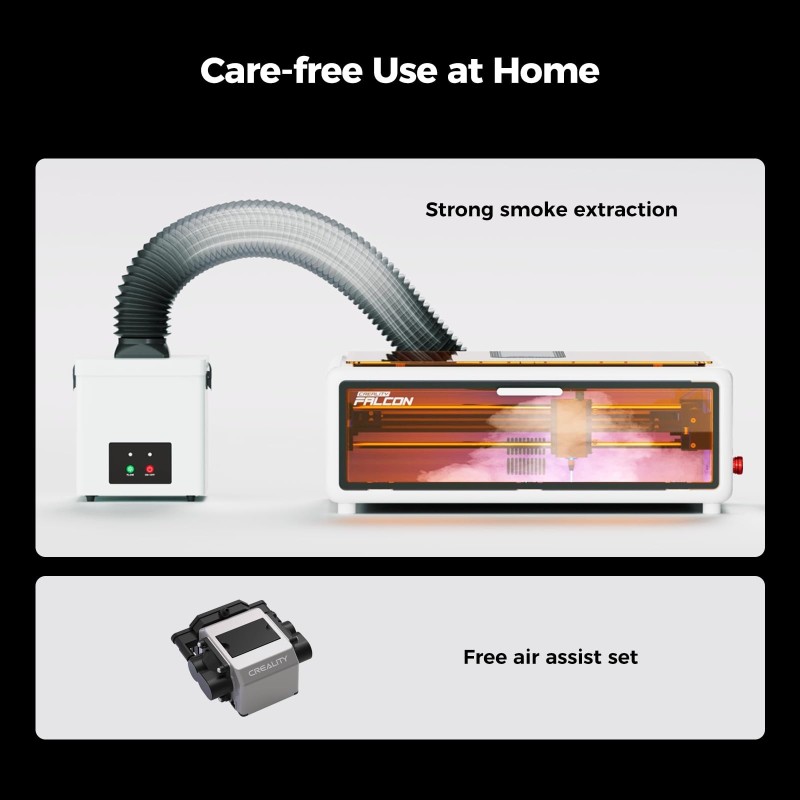 Creality Falcon A1 10W Graveur Découpeur Laser, Caméra, 600mm/s, Protection, 305x381mm