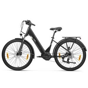Touroll Urbano 3 Vélo électrique 27,5", moteur central 250 W, 36 V 13 Ah, autonomie 120 km, vitesse maximale 25 km/h, gris