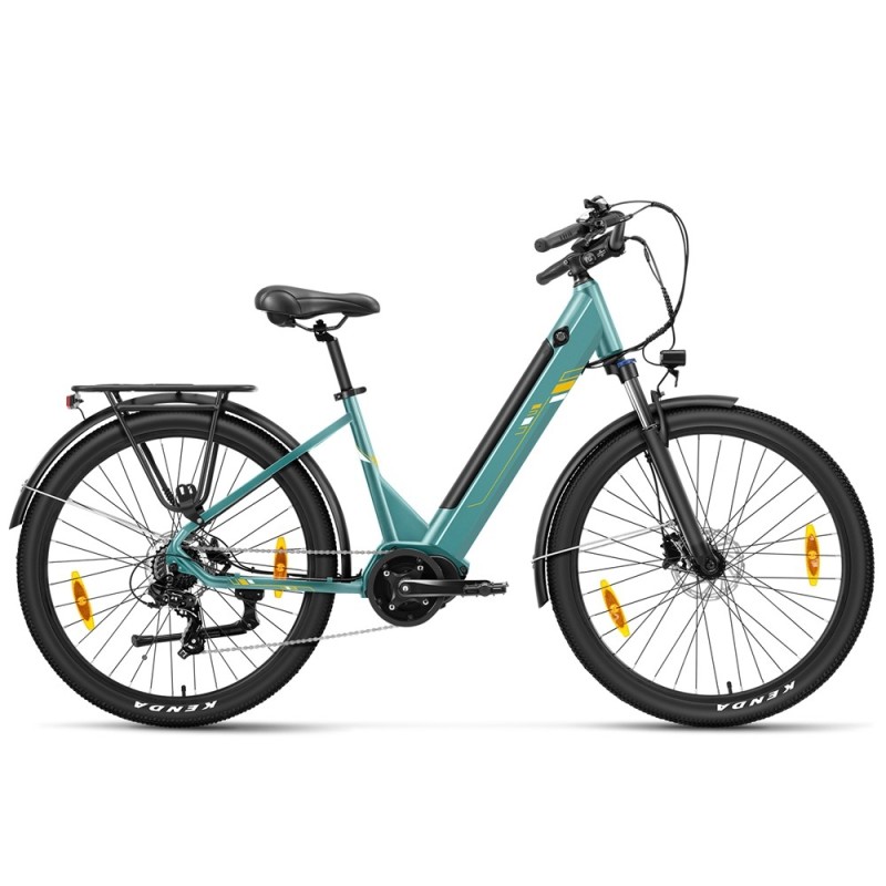 Touroll Urbano 3 Vélo Électrique — Moteur Central 250  W, Autonomie 120 km, Shimano 7 Vitesses