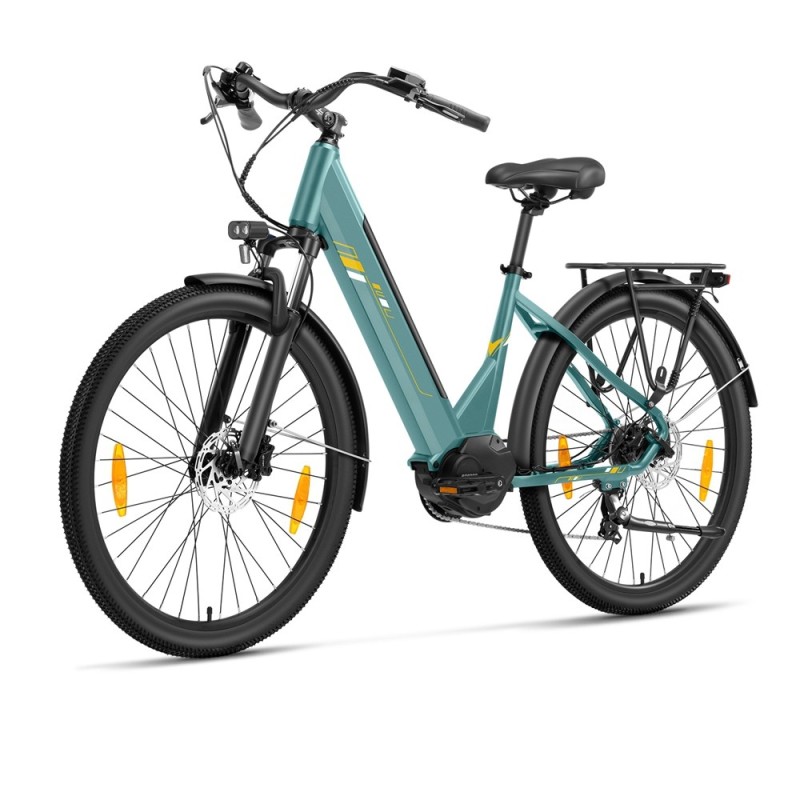 Touroll Urbano 3 Vélo Électrique — Moteur Central 250  W, Autonomie 120 km, Shimano 7 Vitesses