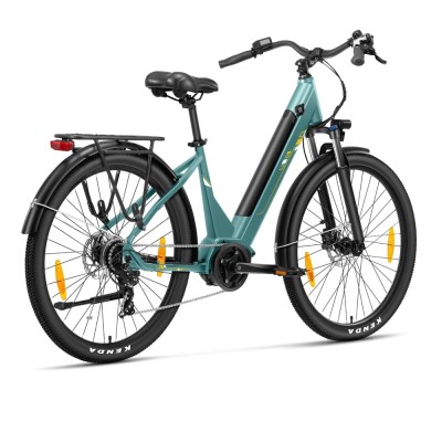 Touroll Urbano 3 Vélo Électrique — Moteur Central 250  W, Autonomie 120 km, Shimano 7 Vitesses