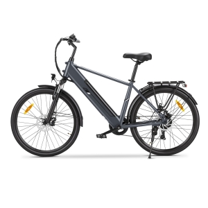 Touroll J2 Vélo électrique , Pneus 26" , Moteur 250 W , Batterie 36 V 15,6 Ah , Vitesse Max 25 km/h , Autonomie Max 100 km, Gris