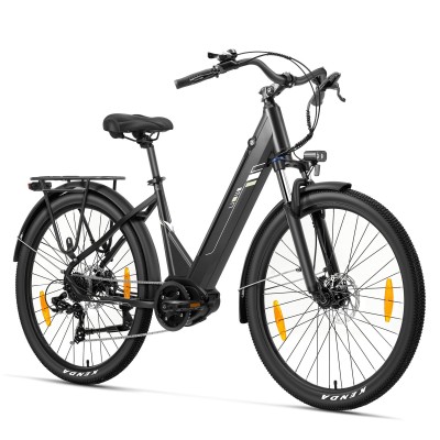 Urbano 3  prise EU  gris  27 5 pouces  batterie 36V 13AH  vélo électrique à moteur central 250W