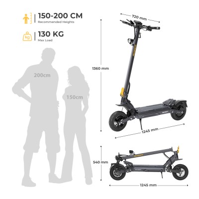 Trottinette électrique Ausom Gosoul 2 Pro  prise EU  48V18Ah  1000W